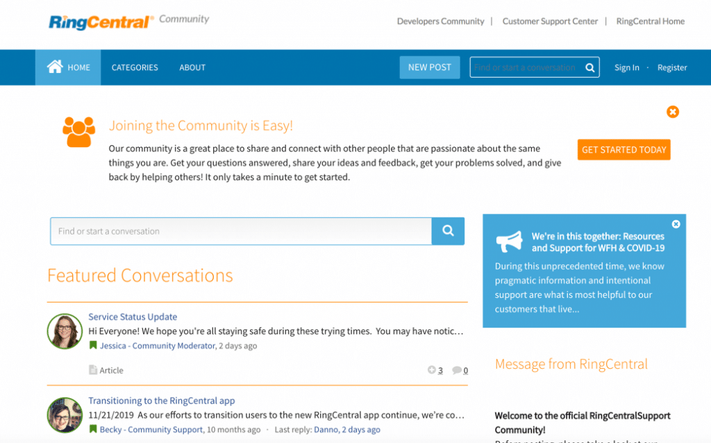 RingCentral Support Community