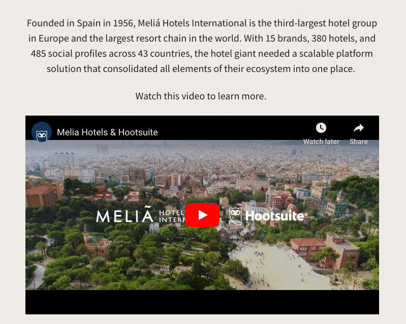 Hootsuite case study: How Meliá became one of the most influential hotel chains on social media