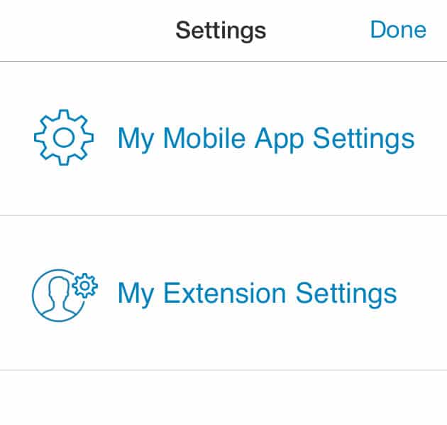 my extension settings