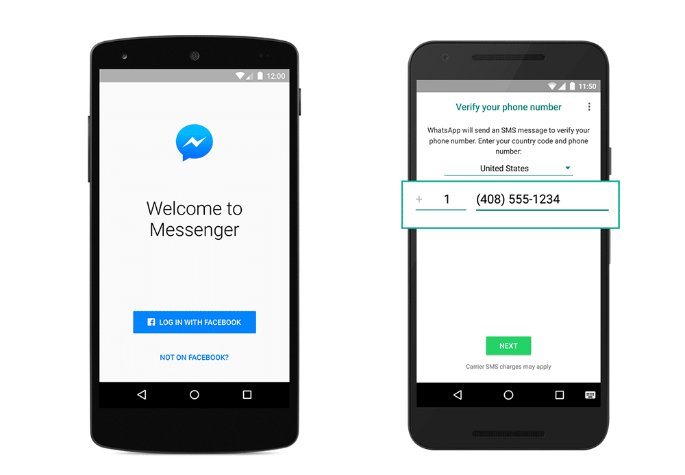 WhatsApp-Messenger signup