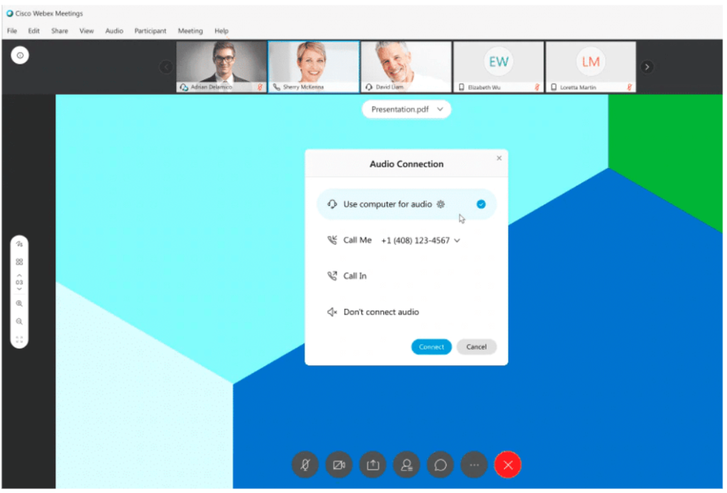 webex teleconferencing solution's call me feature