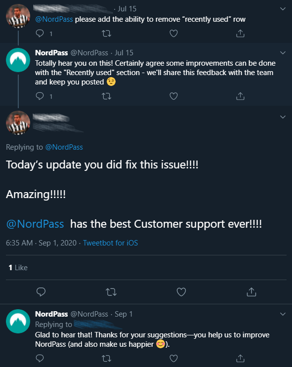 personalized twitter response to customer