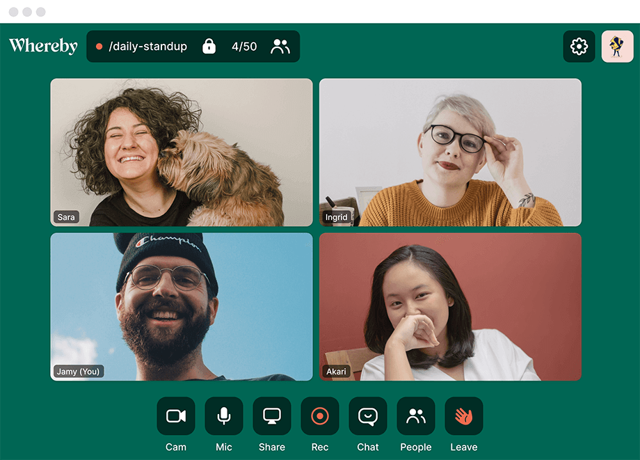 whereby group video chat app