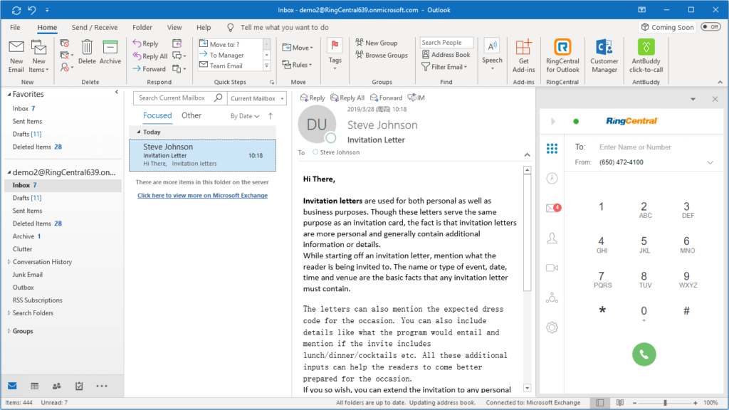 outlook ringcentral