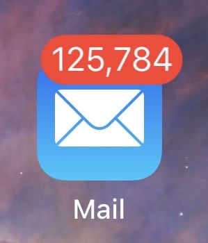 overflowing email inbox