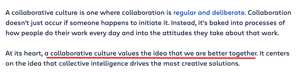 Collaborative culture definition