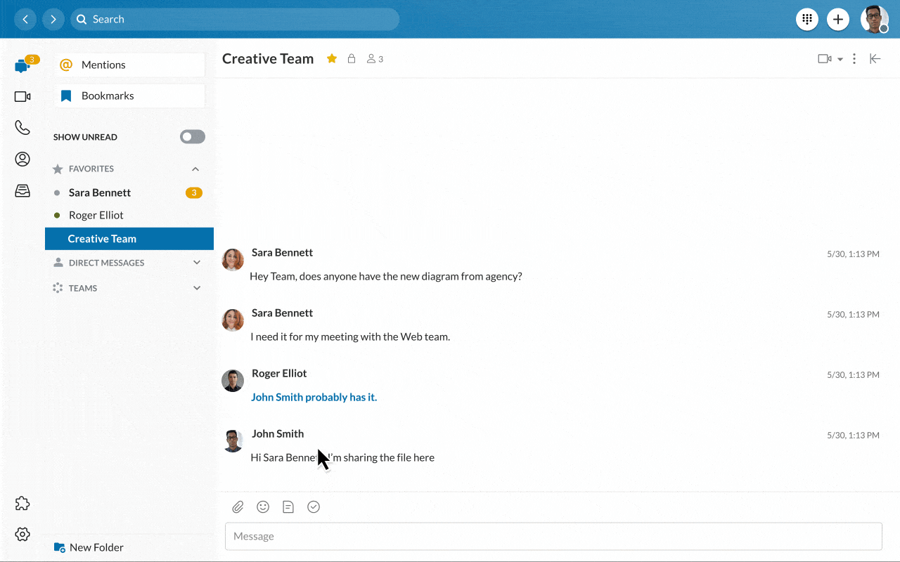 ringcentral team huddle switch from message to video