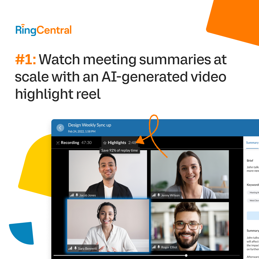 RingCentral Meeting Insights video highlights