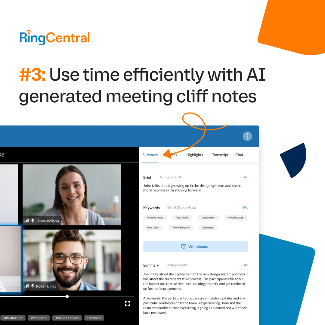 RingCentral Meeting Insights: AI-powered video meeting summaries
