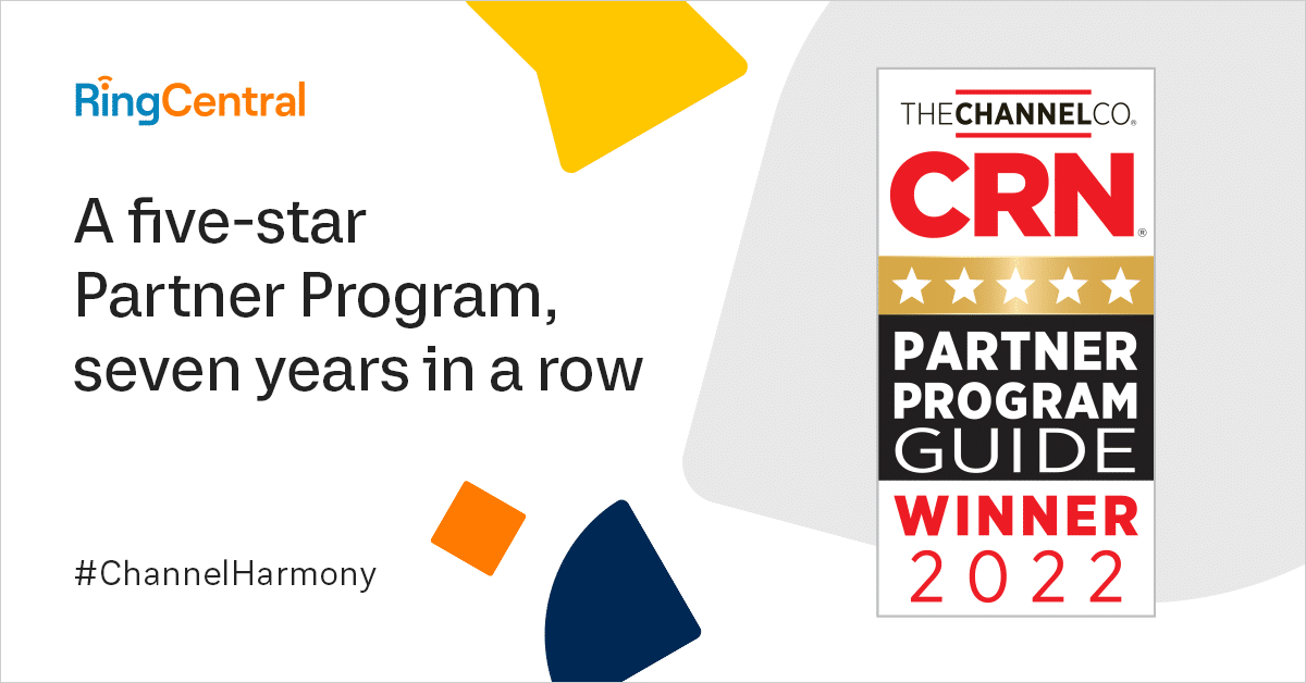 Graphic that reads "A five star partner program, 7 years in a row" besides the CRN Partner Program logo