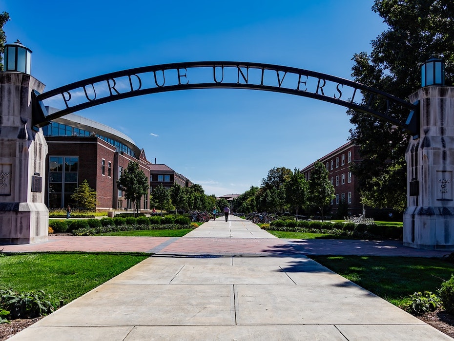 The entrance to Purdue University's campus.