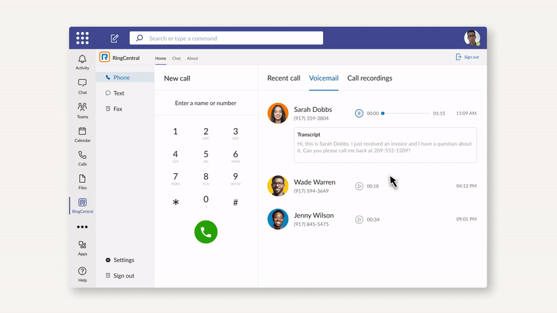 RingCentral for Microsoft Teams