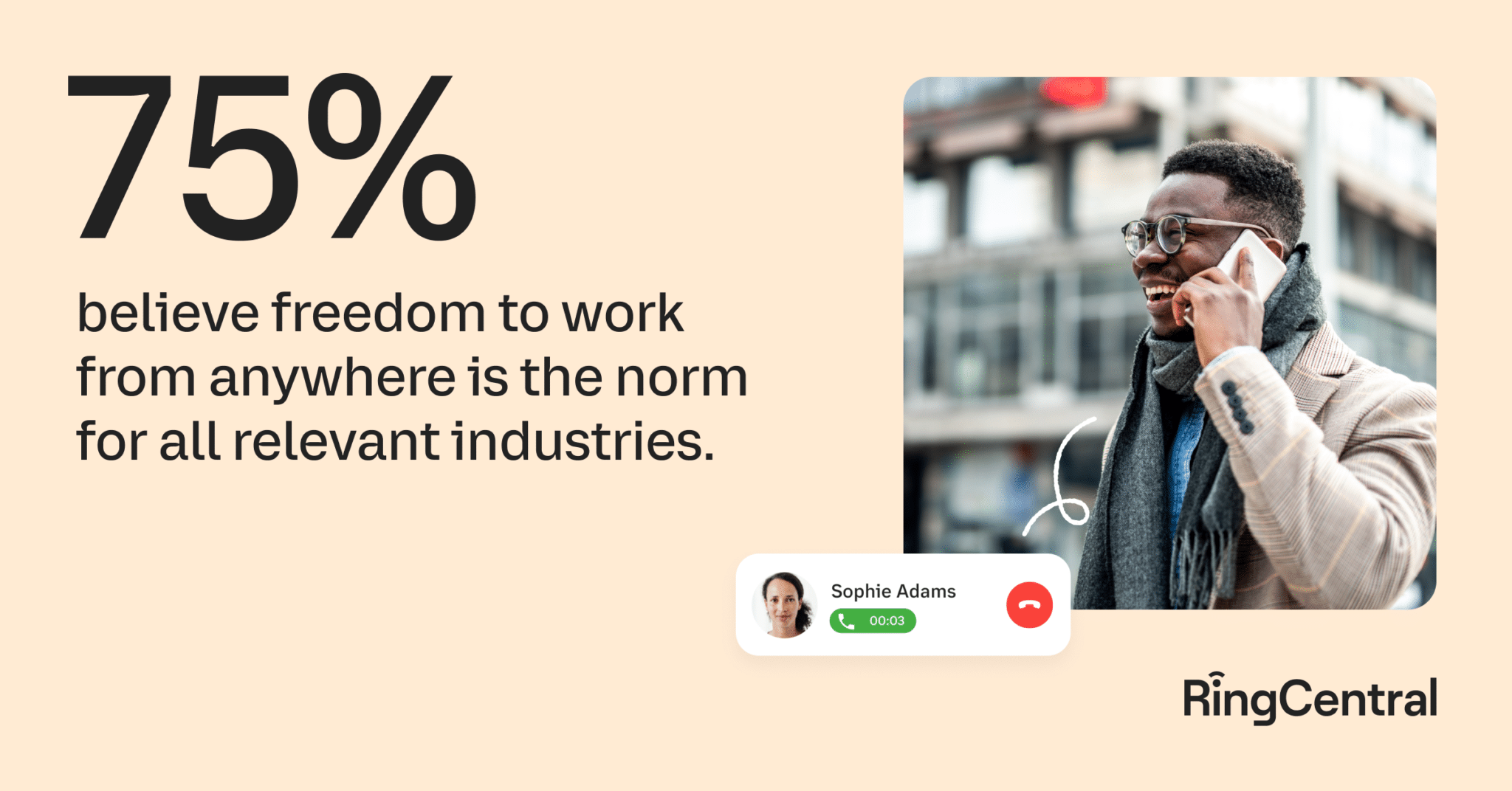 state of human connections report 75% believe freedom to work from anywhere is the norm for all relevant industries.