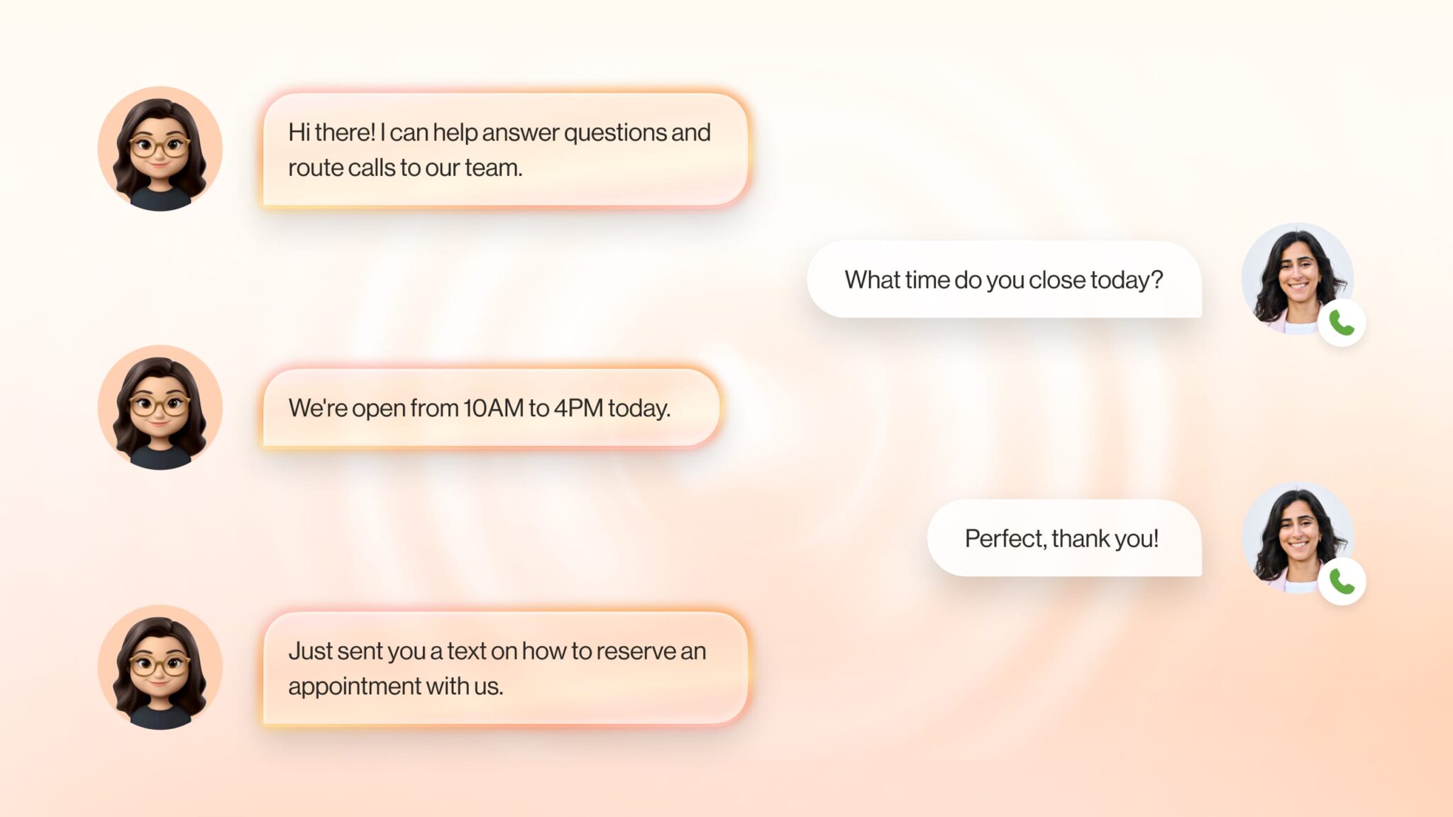 AI IVR handling an inbound phone call