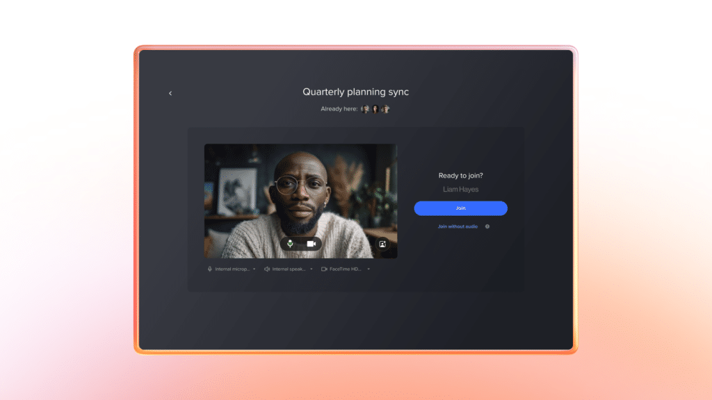 RingCentral Video pre-meeting customization tools