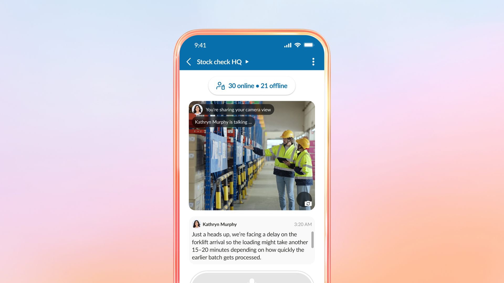 RingCentral Push to Talk transcript feature