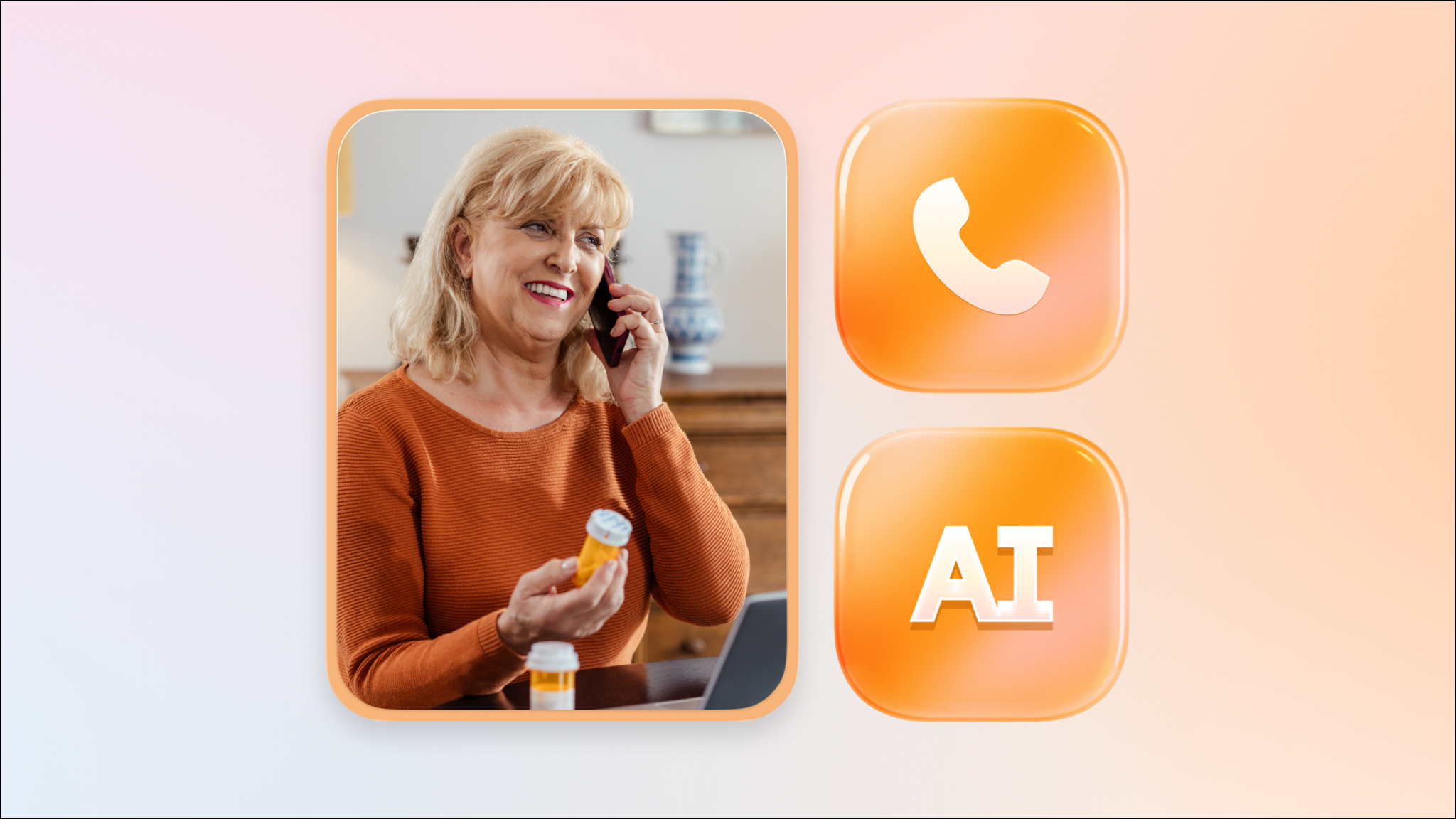 AI IVR assisting customer with prescription refill