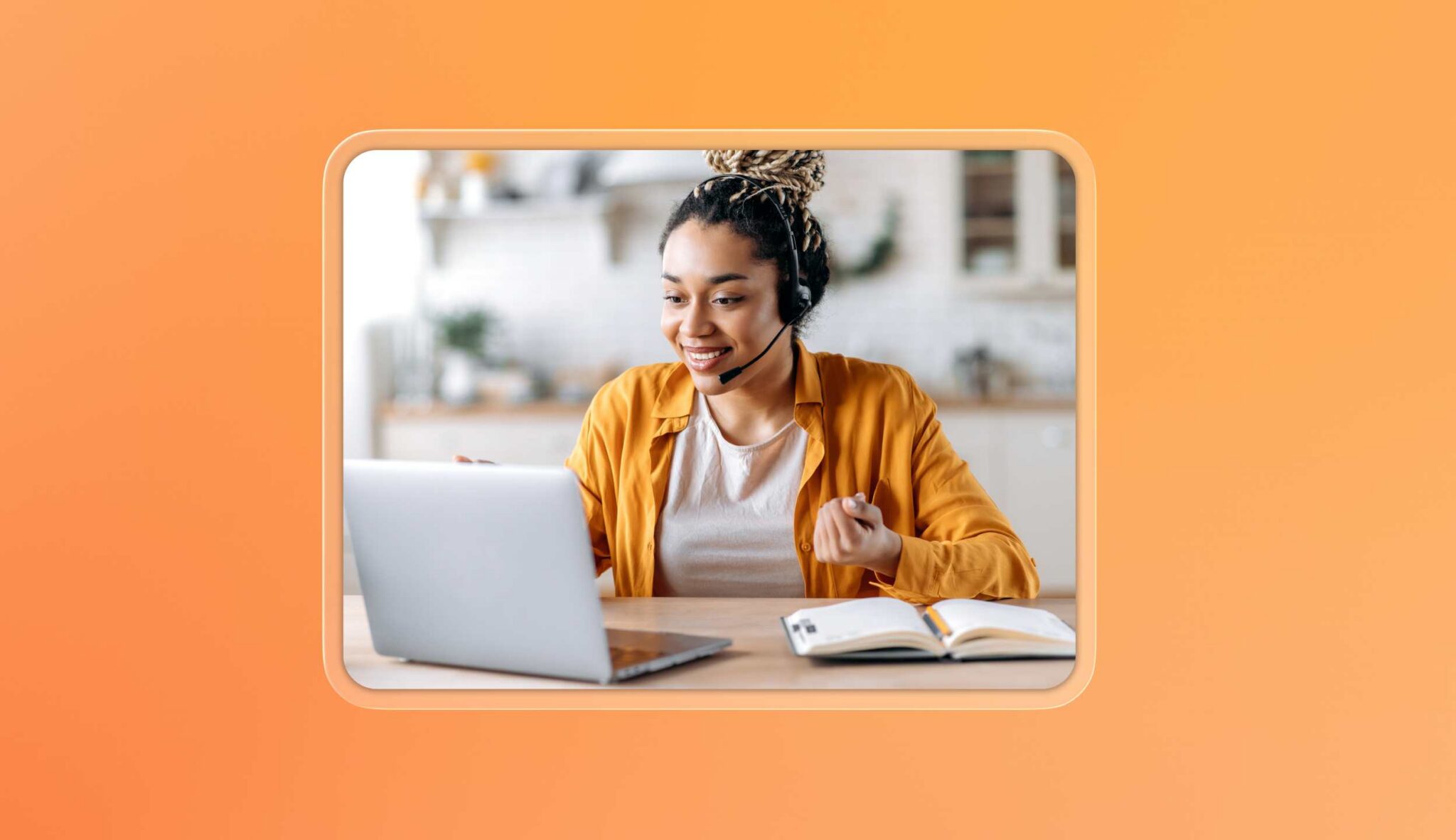 Contact center agent using 8x8 alternative while working from home