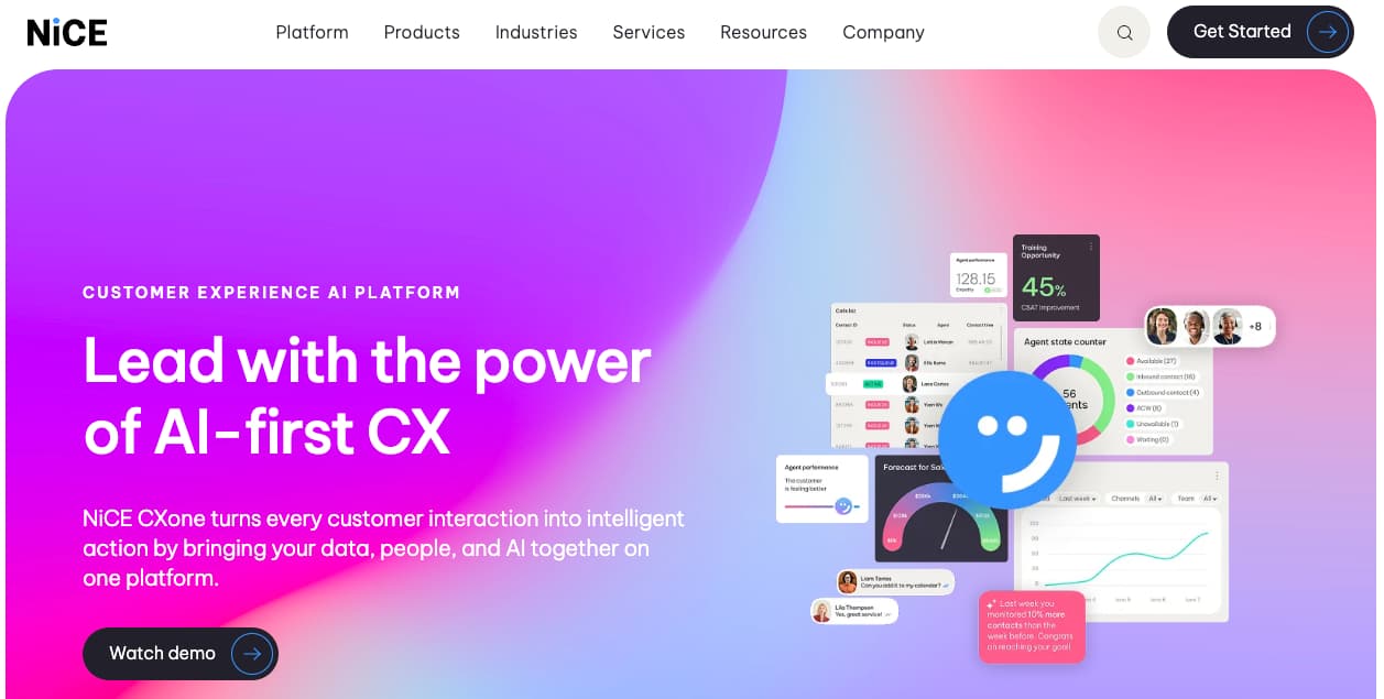 NiCE offers an AI customer experience platform with CXone