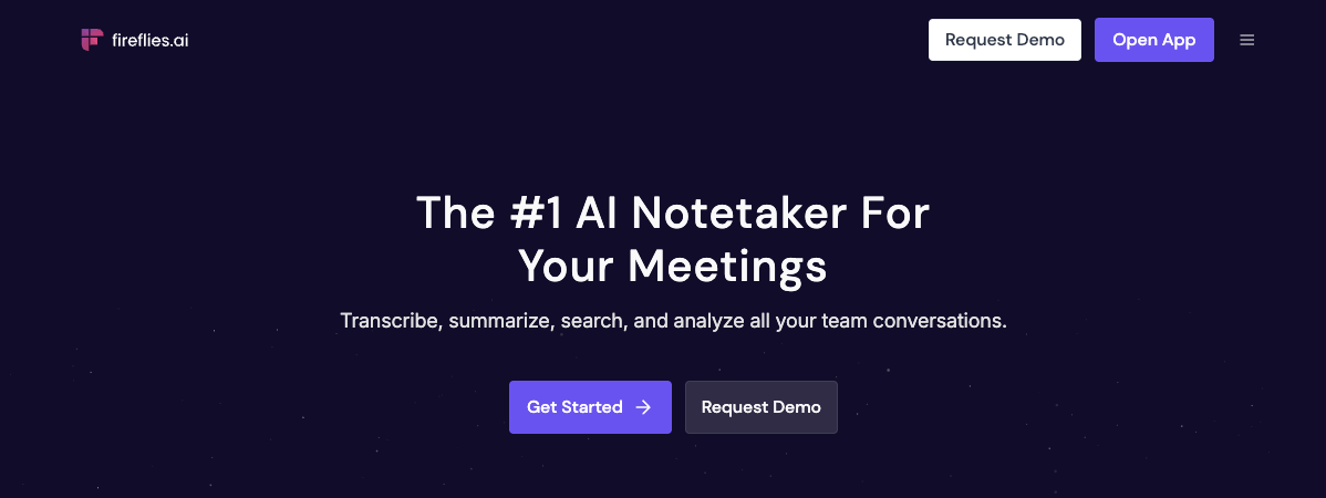 Fireflies.ai is a meeting notetaker app with light sales features