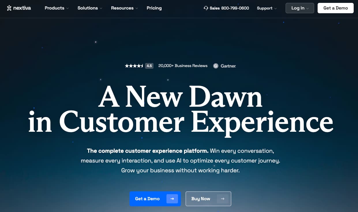 Nextiva’s platform offers AI, customer experience, and UC features