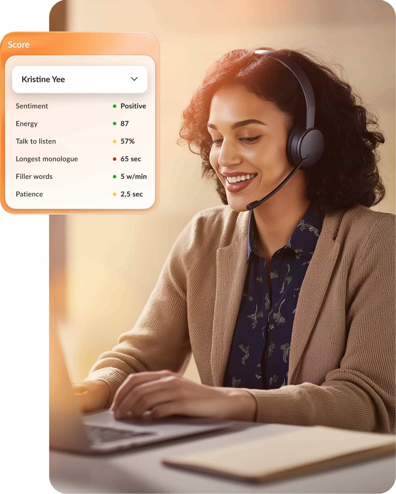 RingCX includes AI-powered interaction analysis to inform customer experience and sales coaching