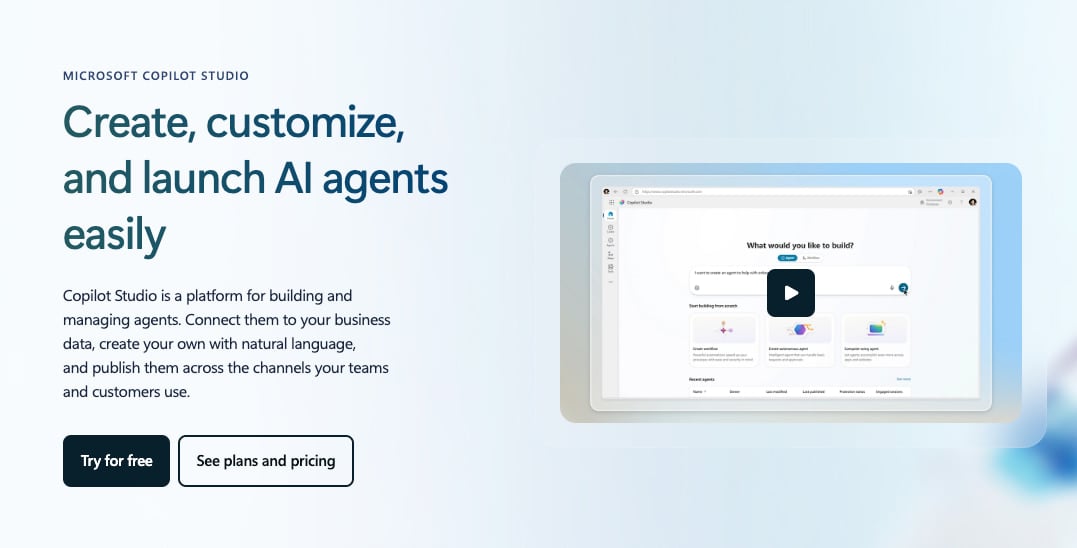 AI Agents built with Copilot Studio can easily connect with other Microsoft apps