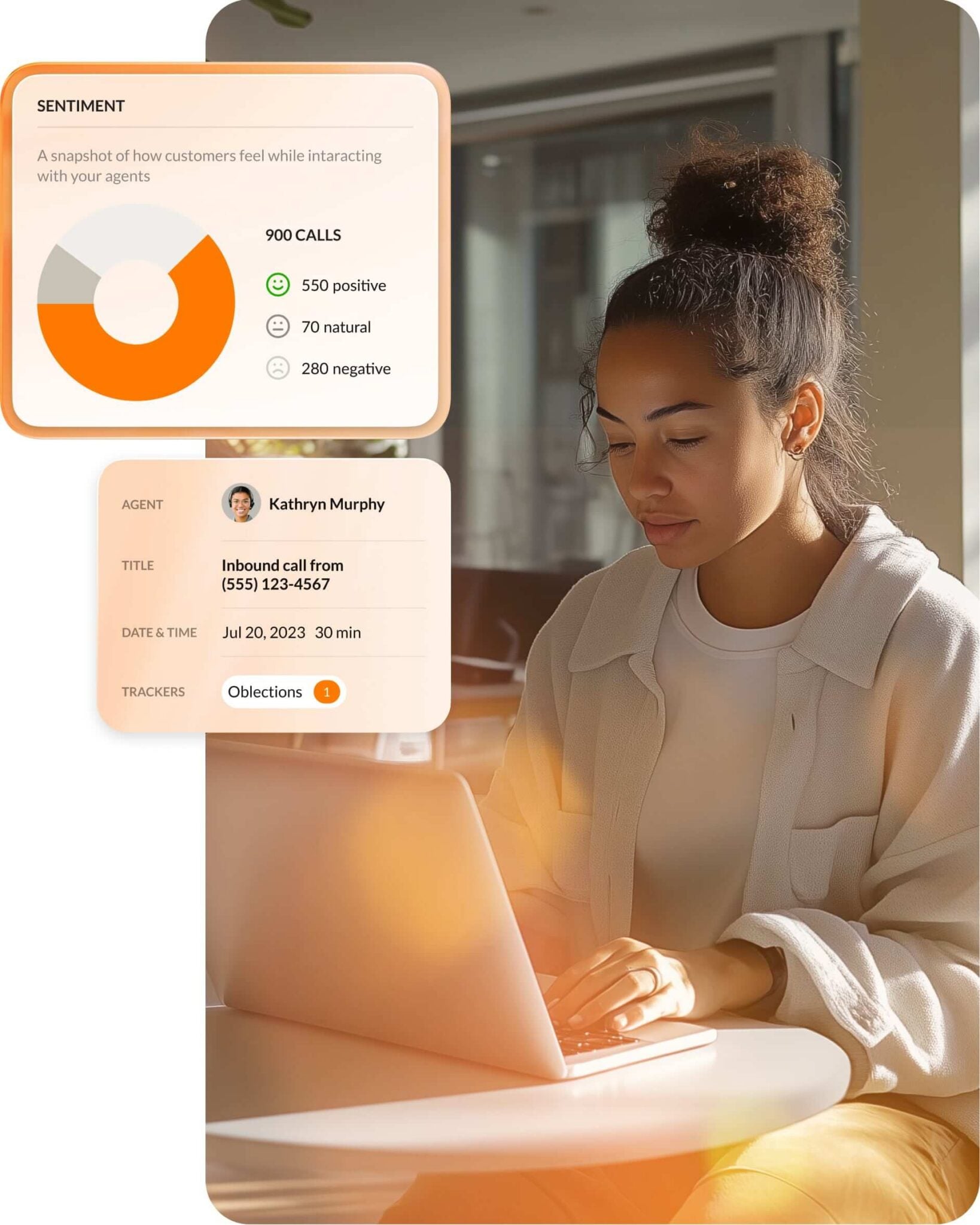 RingCX analyzes all interactions, including those handled by AIR Pro, so supervisors get full visibility