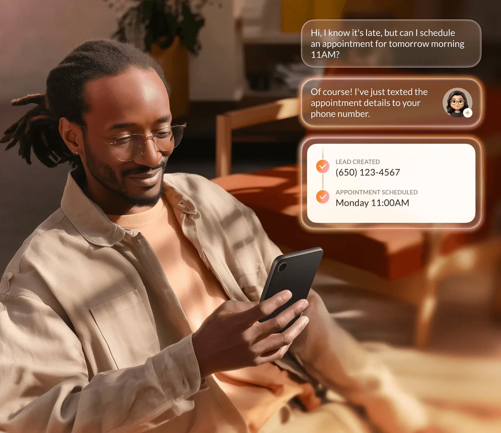 RingCentral AI Receptionist handles lead capture and appointment booking