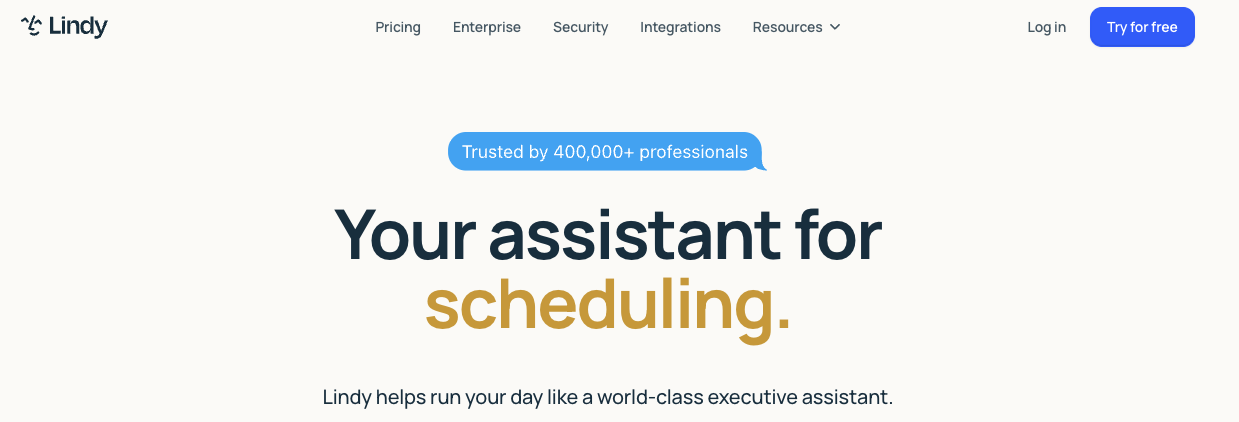 Lindy offers a simple no-code AI agent builder