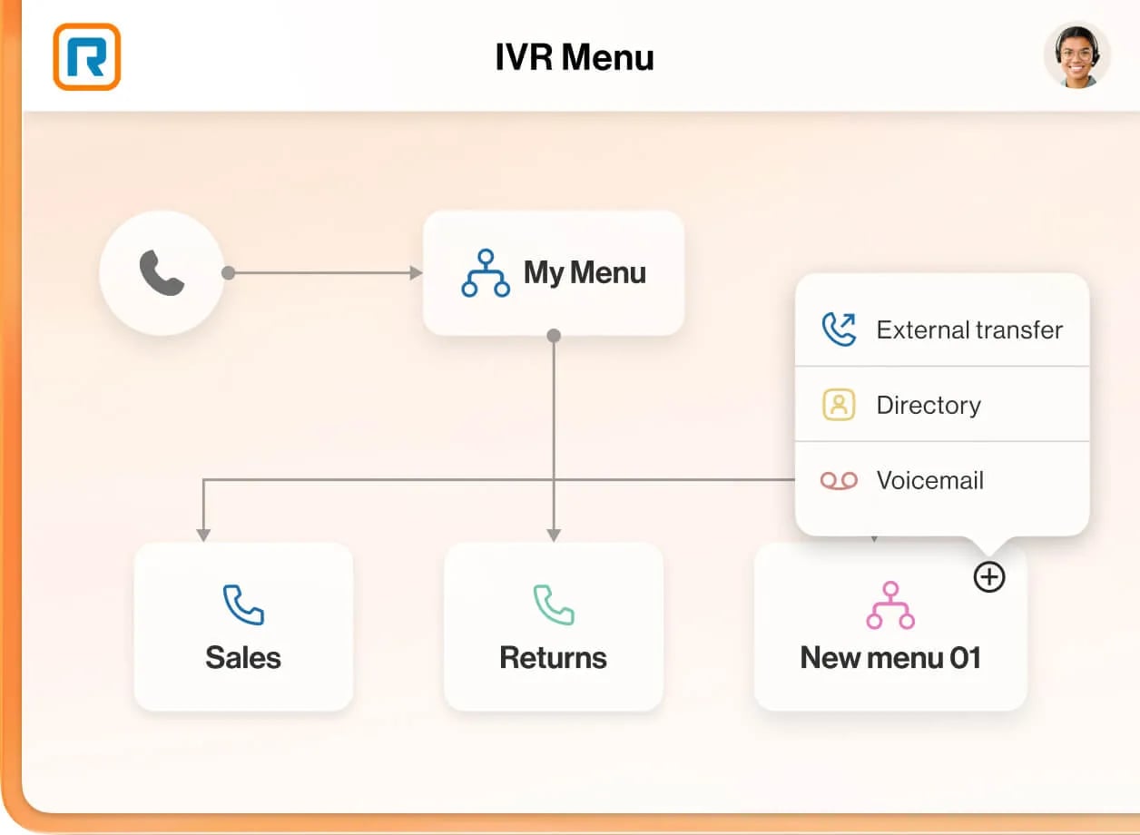 RingEX includes drag-and-drop IVR menu builders