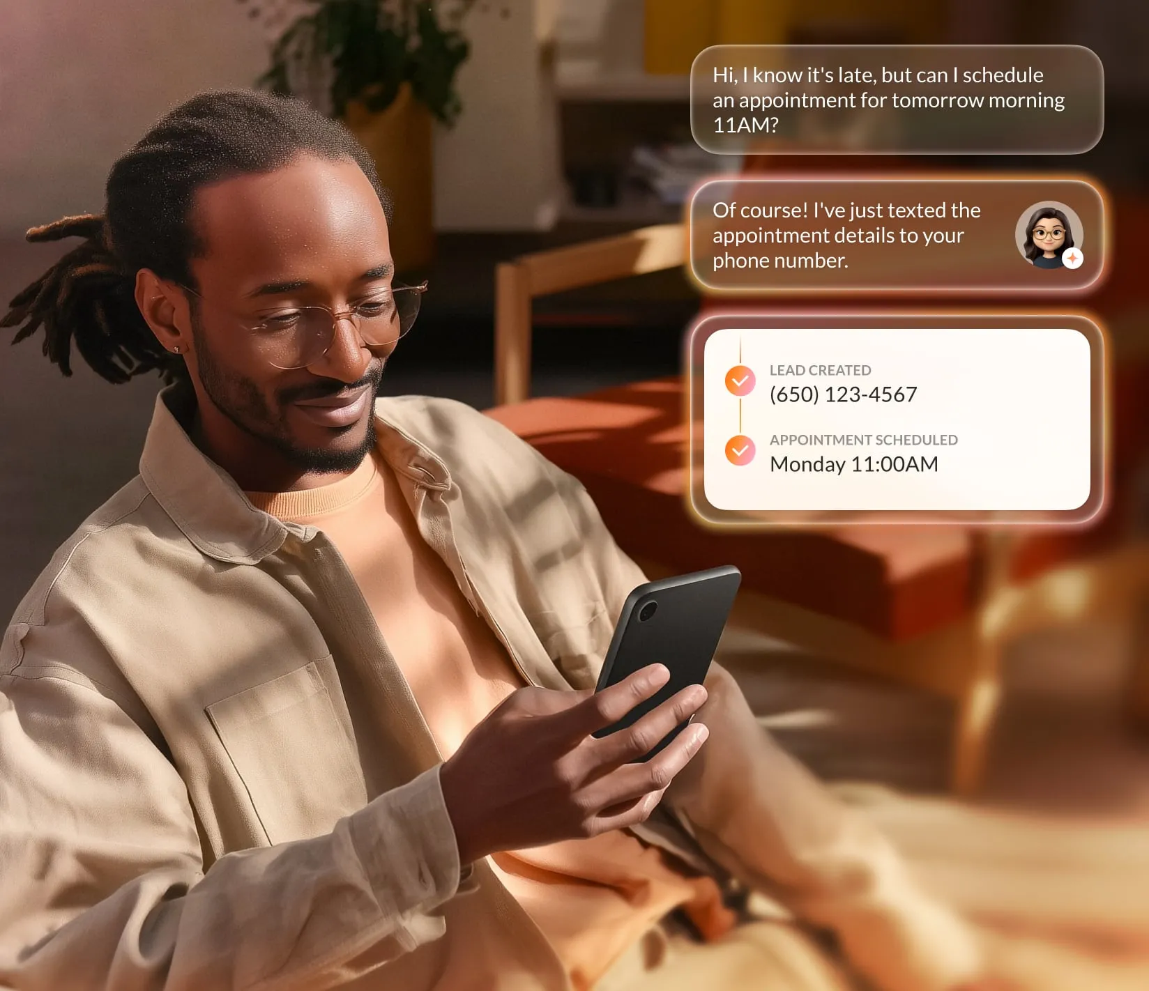 RingCentral’s AI Receptionist (AIR) automatically answers calls and helps clients with self-serve options like scheduling