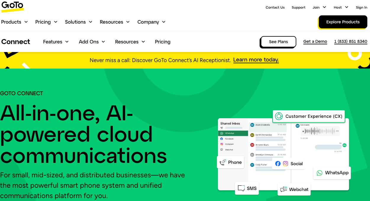 GoTo Connect is built with small and mid-sized businesses in mind
