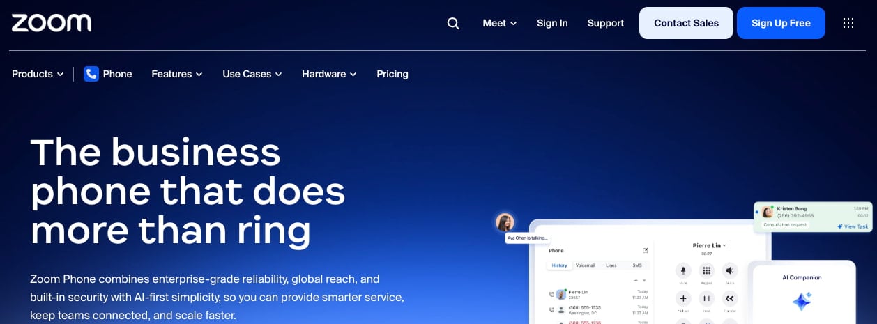 For teams already on Zoom, Zoom Phone’s VoIP capabilities are a seamless addition