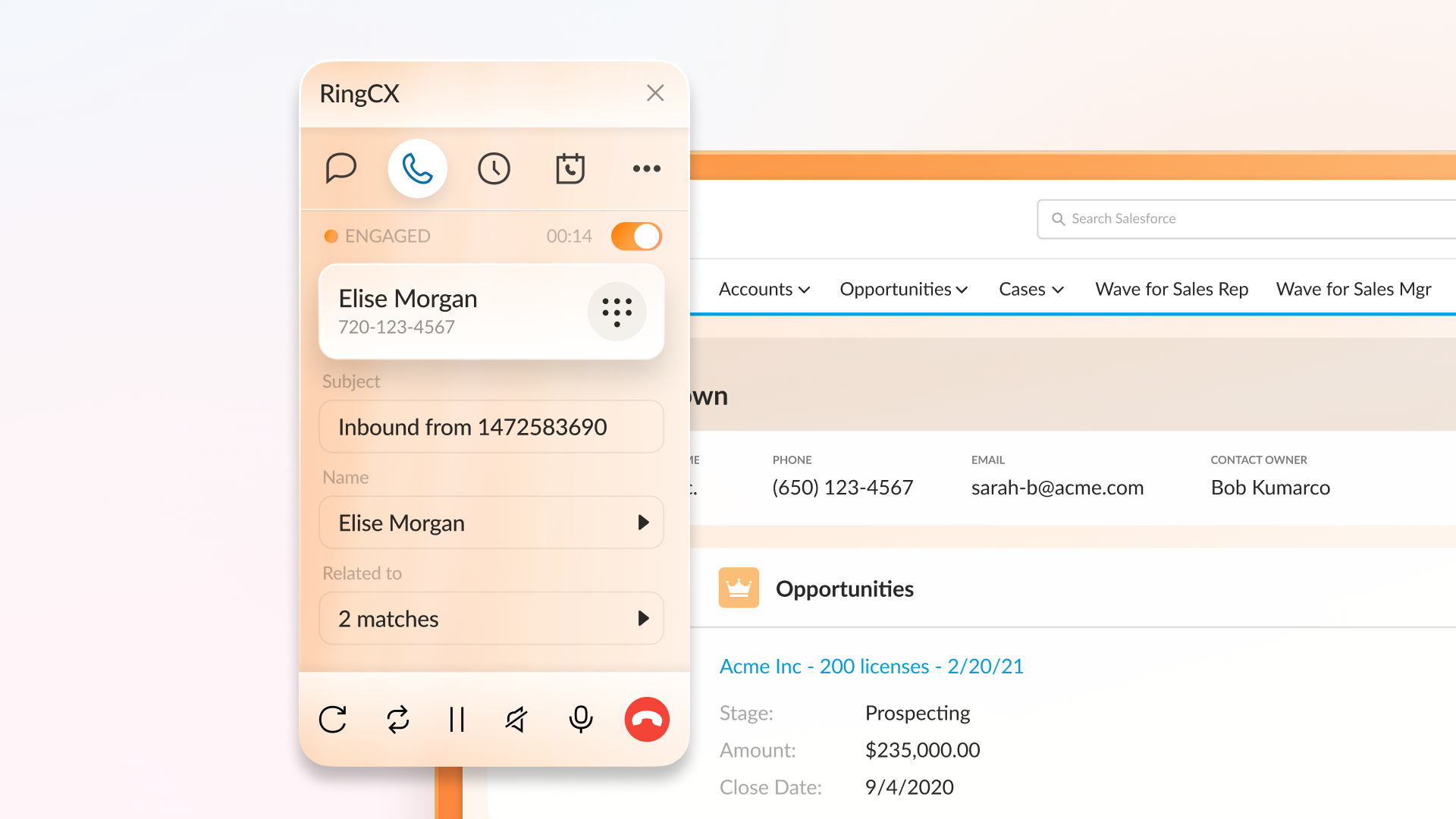 Salesforce CTI Adapter for RingCX