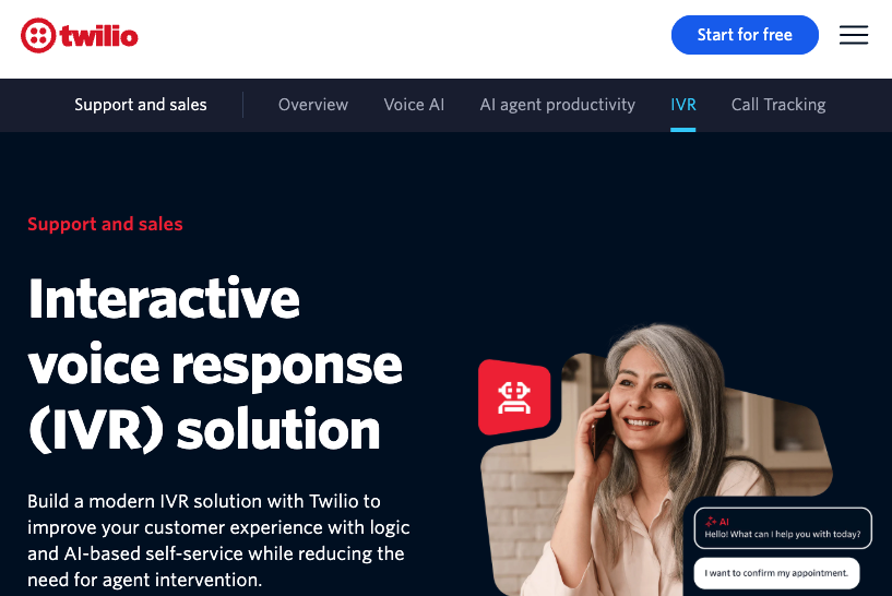While requiring more resources to launch and maintain, Twilio’s IVR software allows for lots of customization