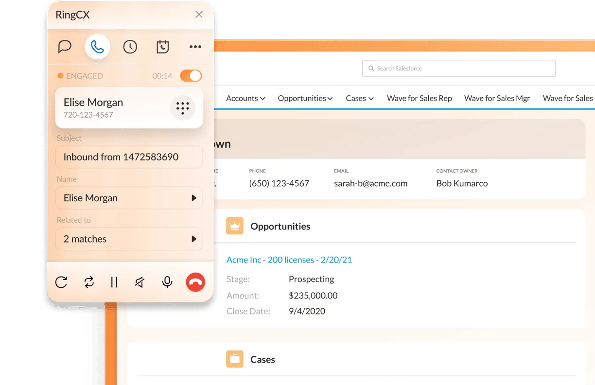 With RingCX, customers’ details and histories travel with them during every interaction thanks to intelligent routing.