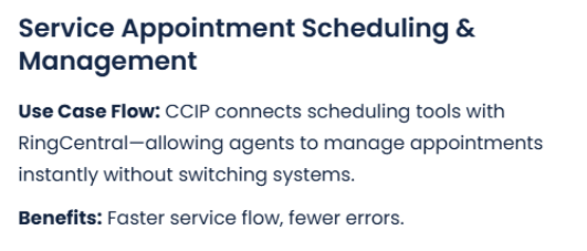 service appointment and scheduling management - ringcentral novelvox